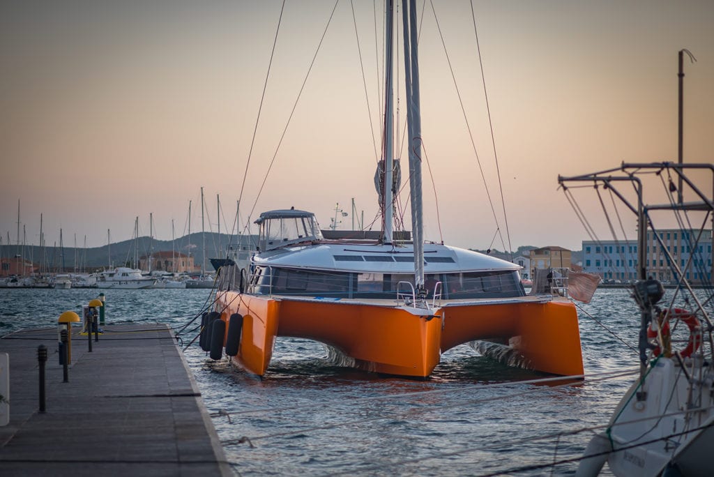Enrico Tettamanti et sa famille à bord de son NEEL 51 : KAMANA 5